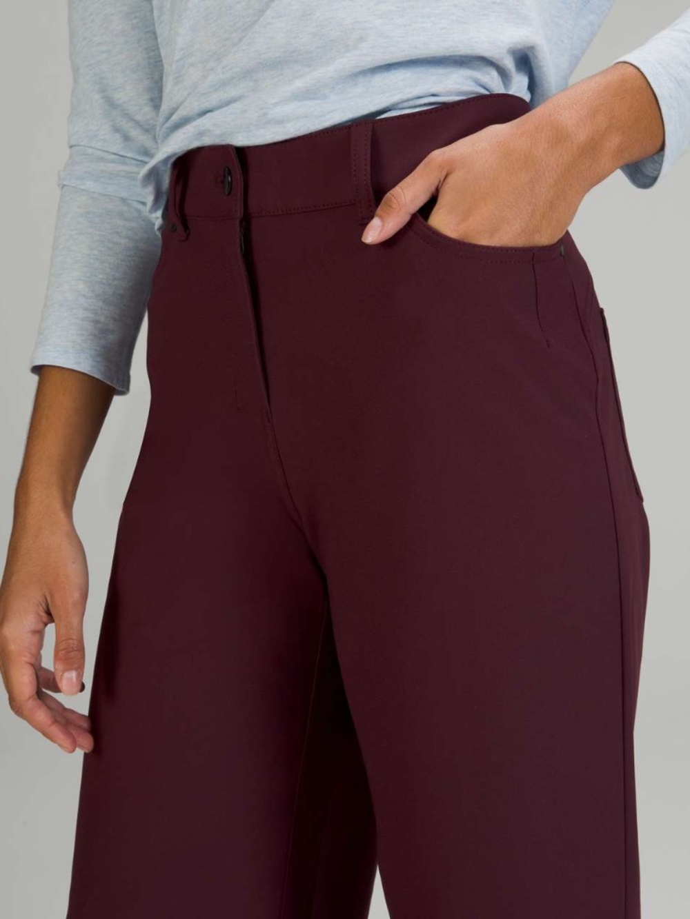 Lululemon City Sleek 5 Pocket Wide Leg Pant Cassis Size 28 - Picture 3 of 11